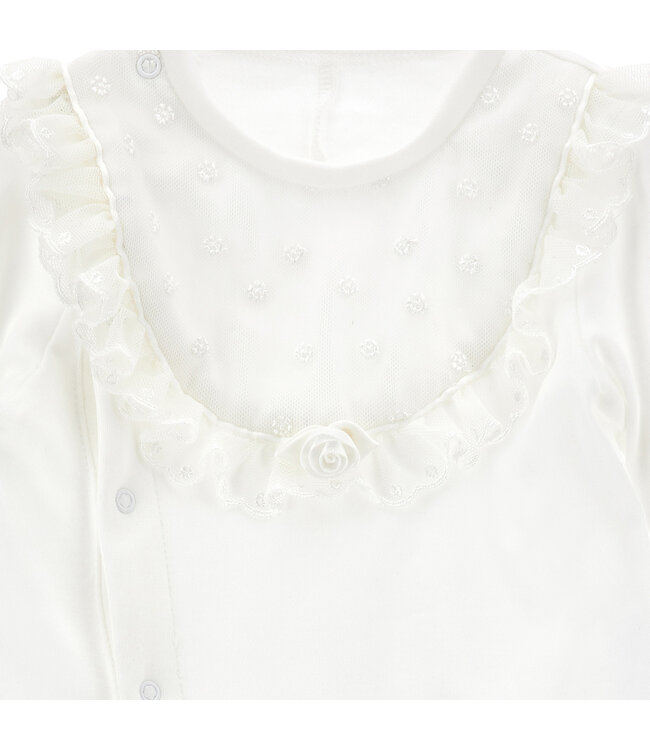 Monnalisa TUTINA CON PLASTRON PIZZO