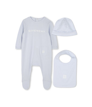 Givenchy PYJAMA+SLABBETJE+MUTS LICHT BLAUW H30605