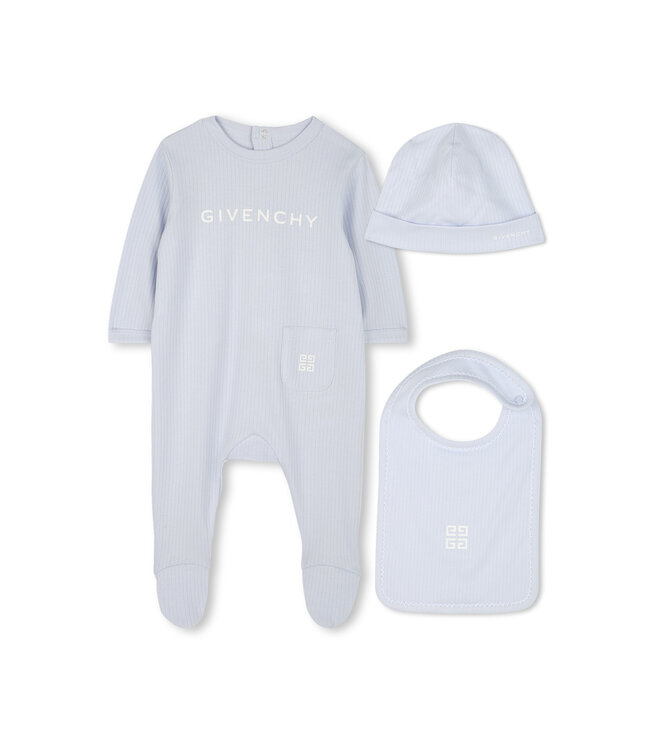 Givenchy PYJAMA+SLABBETJE+MUTS LICHT BLAUW H30605