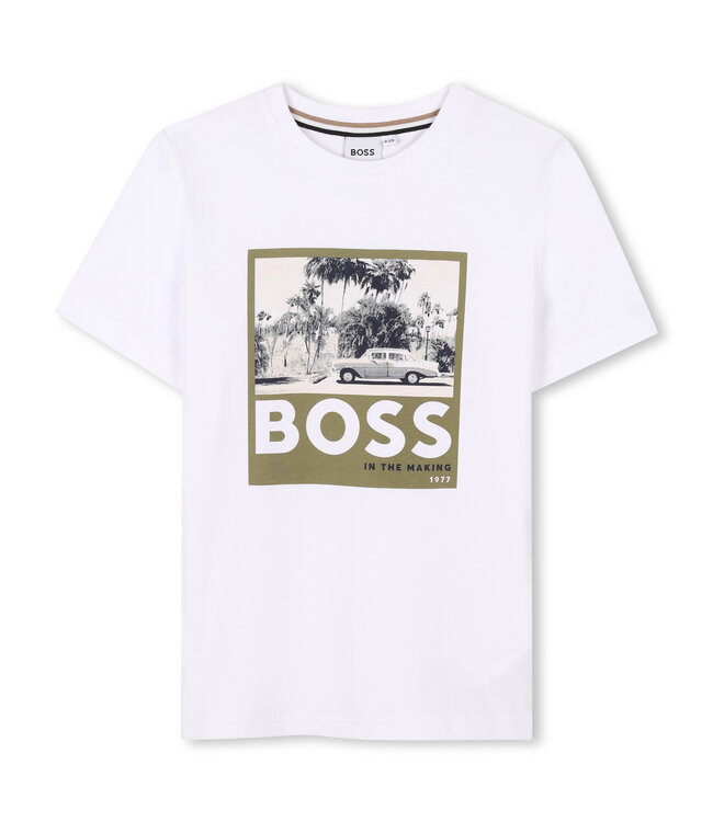 BOSS T-SHIRT KORTE MOUWEN DONKERGROEN J52032