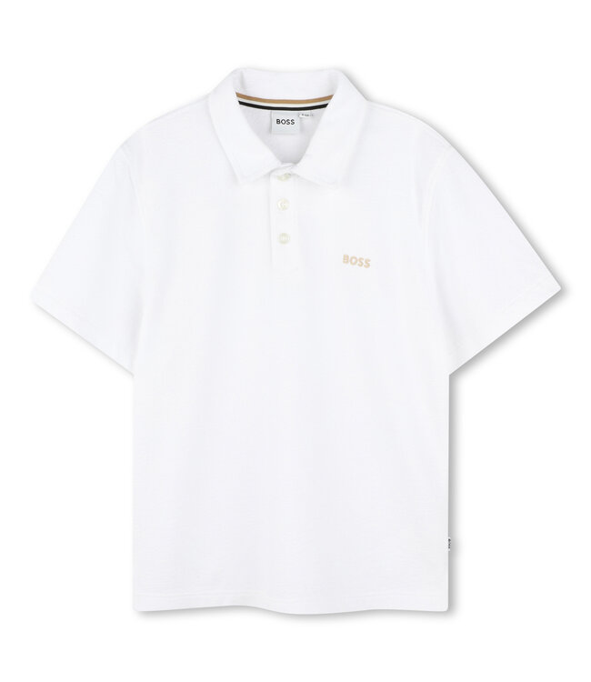 BOSS POLO MET KORTE MOUWEN WIT J52017