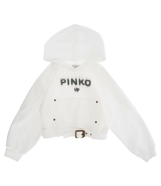 Pinko FELPA USED CON STAMPA BIANCO SUSSURRO