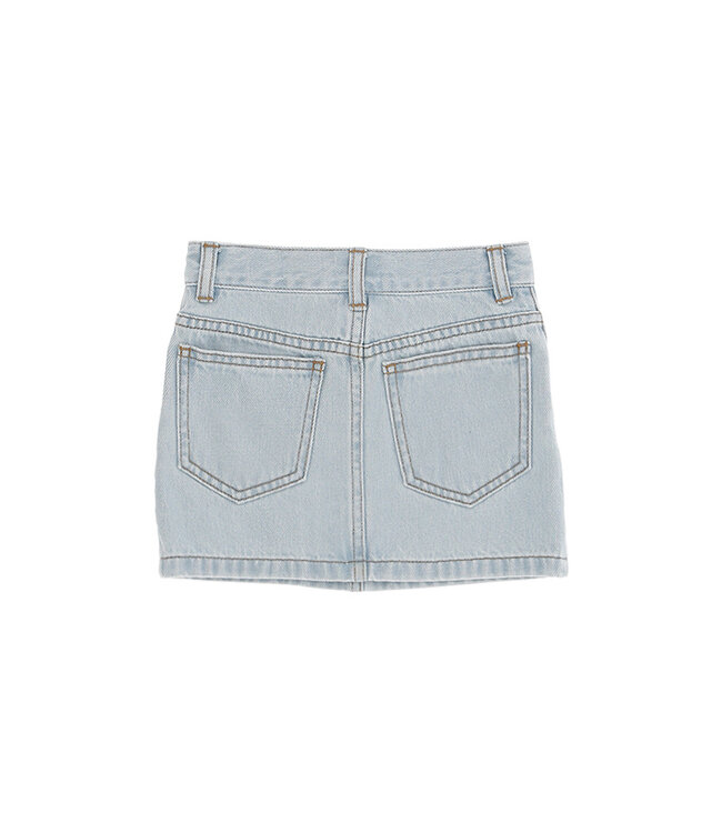 Pinko MINI GONNA CON RICAMO LIGHT BLUE DENIM