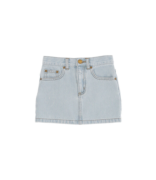 Pinko MINI GONNA CON RICAMO LIGHT BLUE DENIM
