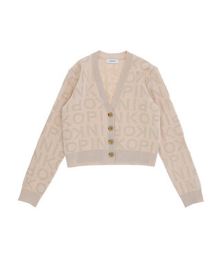 Pinko CARDIGAN VISCOSA LUREX ALLOVER PONKO NUVOLA ROSA