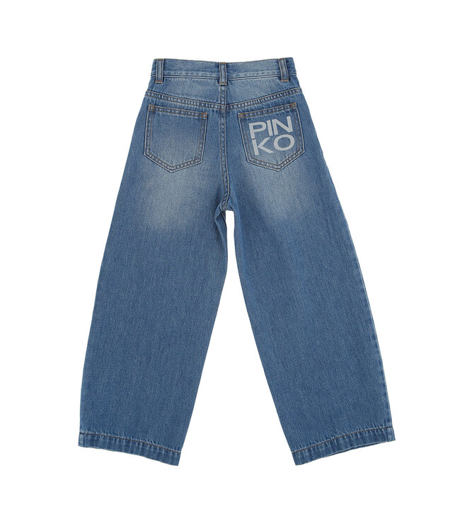 Pinko JEANS LARGO CON STAMPA PINKO BLUE DENIM