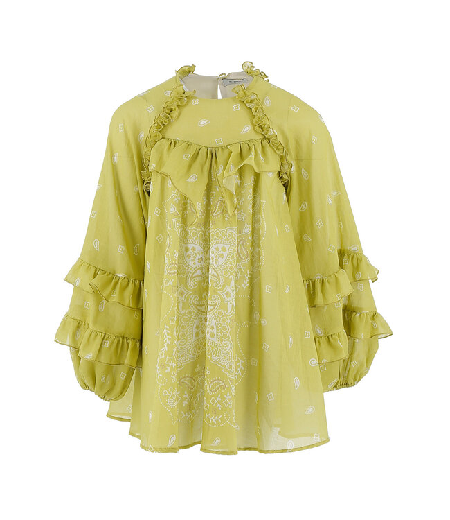 Pinko ABITO IN MUSSOLA STAMPA BANDANA + CHARM BANDANA PALMA