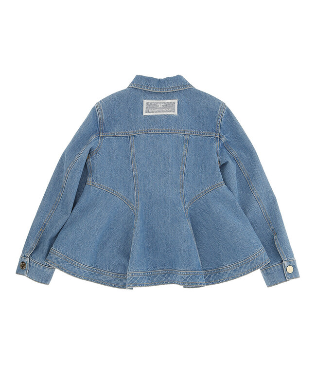 Elisabetta Franchi GIUBBOTTO IN DENIM MEDIUM BLUE DENIM