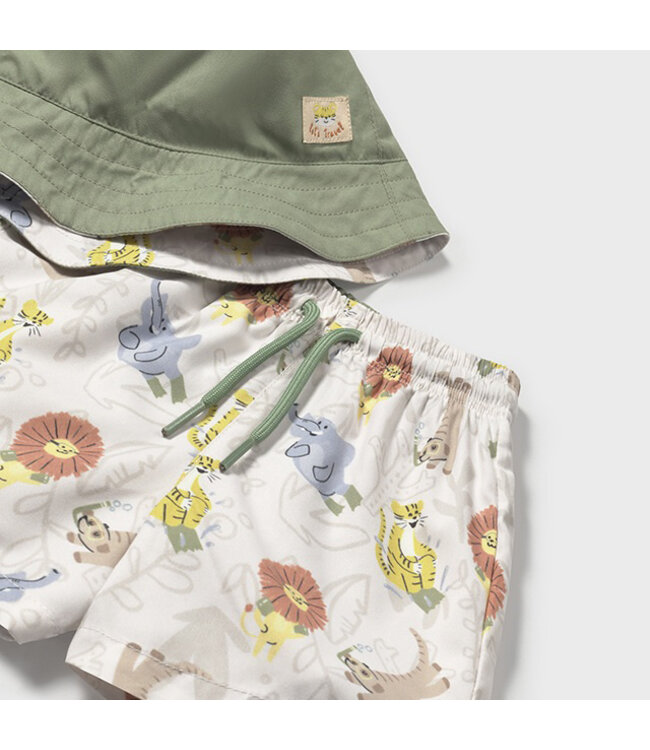 Mayoral Swim shorts w/ bucket hat