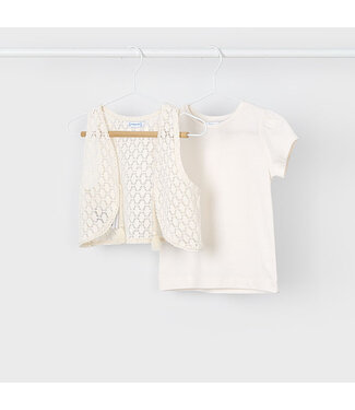 Mayoral S/s shirt w/ vest