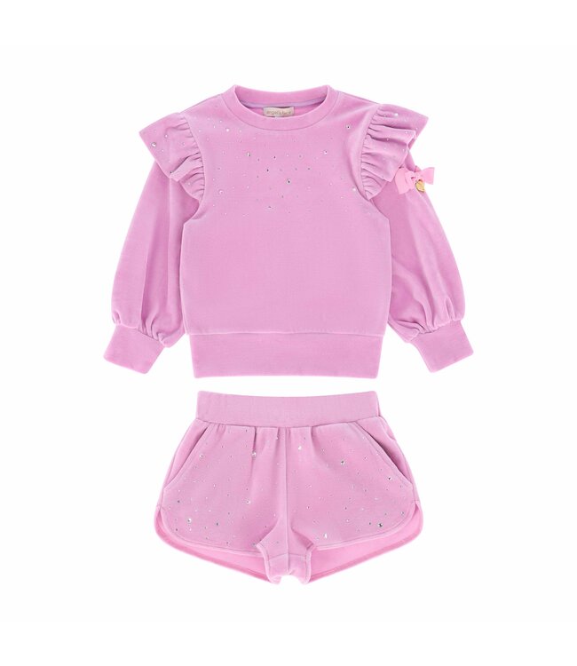 Angels Face BIJOU CRYSTAL VELOUR SET ORCHID PINK