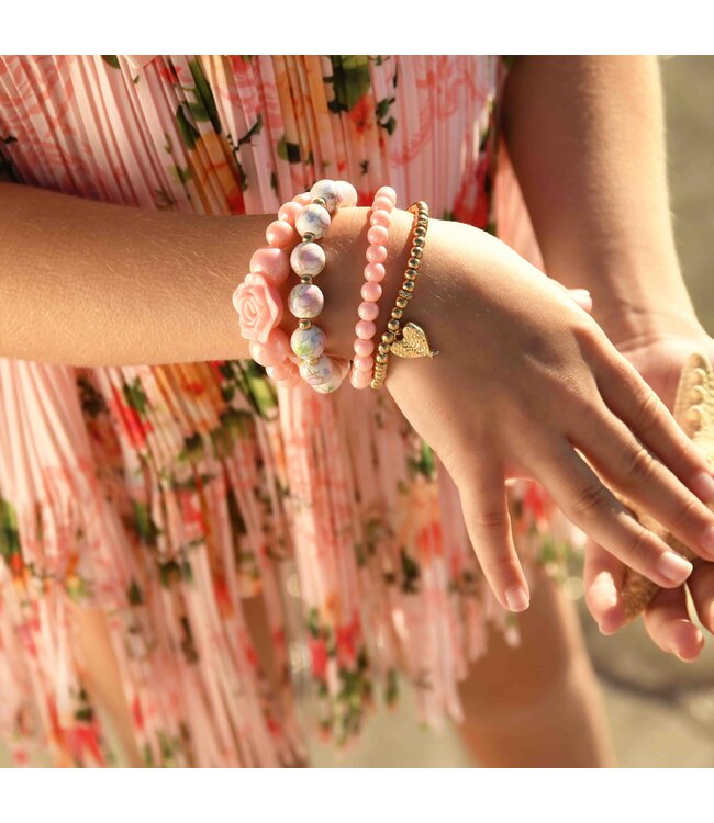 Angels Face ROSE BRACELET SET PEACH