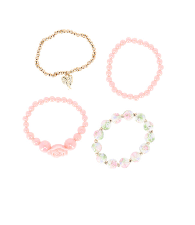 Angels Face ROSE BRACELET SET PEACH