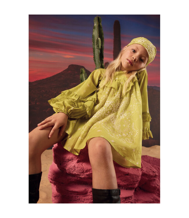 Pinko ABITO IN MUSSOLA STAMPA BANDANA + CHARM BANDANA PALMA