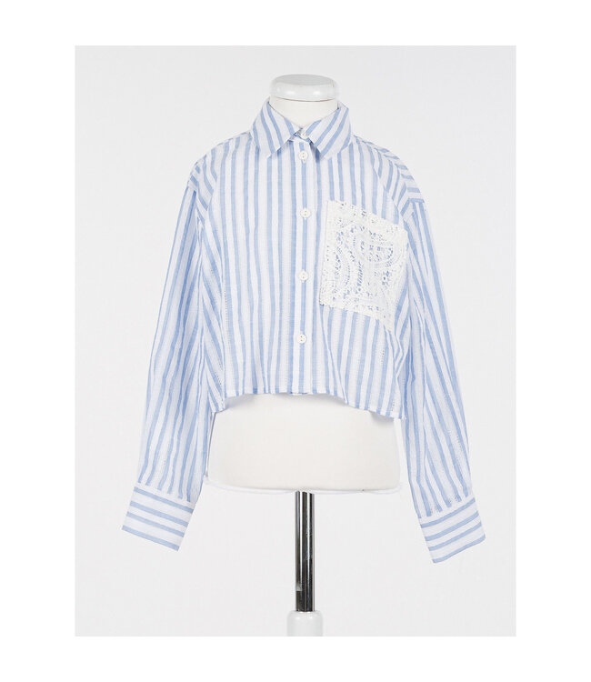 Twinset CAMICIA RIGA PAPER BLUE/ICE 251GJ2472