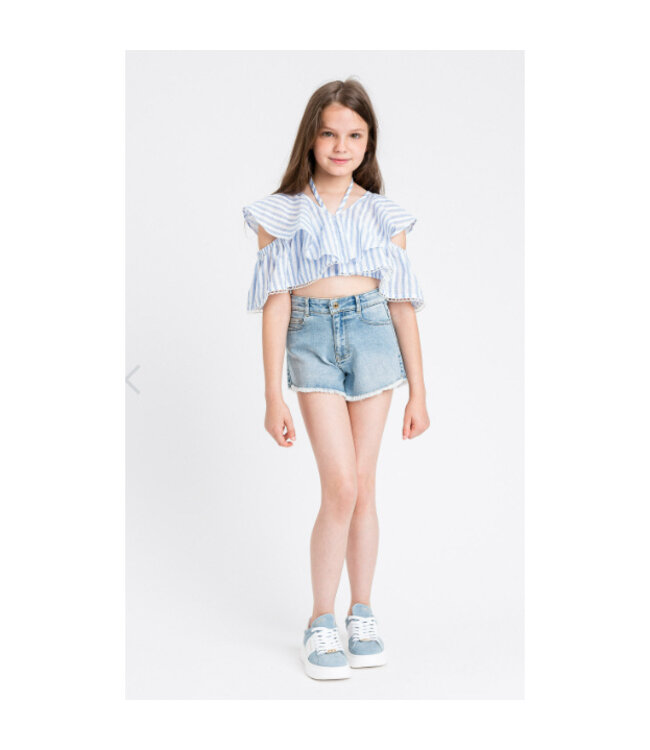 Twinset SHORTS DENIM DENIM CHIARO 251GJ2521