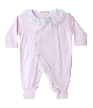 Baby Gi COTTON BABYGROW W/ LACE PINK RND53M_I03.V00