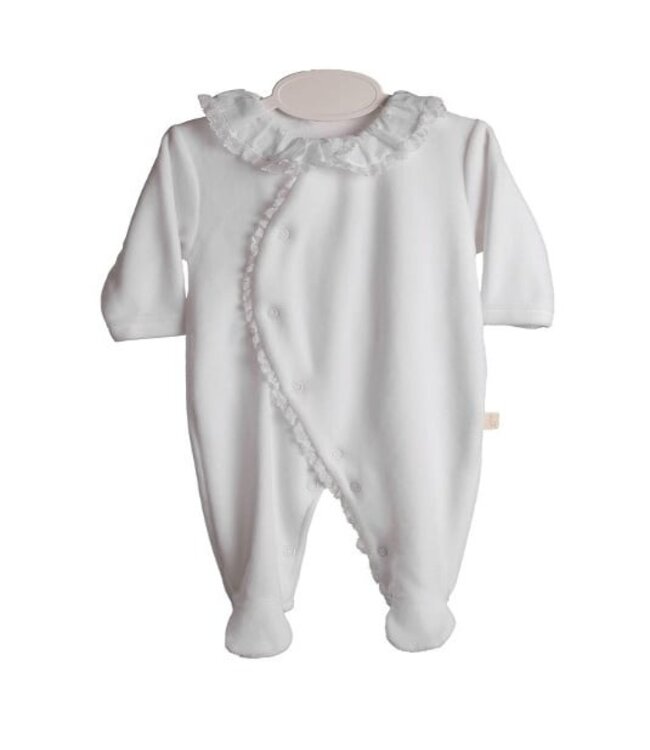 Baby Gi COTTON BABYGROW W/ LACE WHITE RND53M_I00.V00