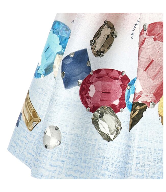 Monnalisa GONNA ST.GEMME NEOPRENE G Rosa+Celeste