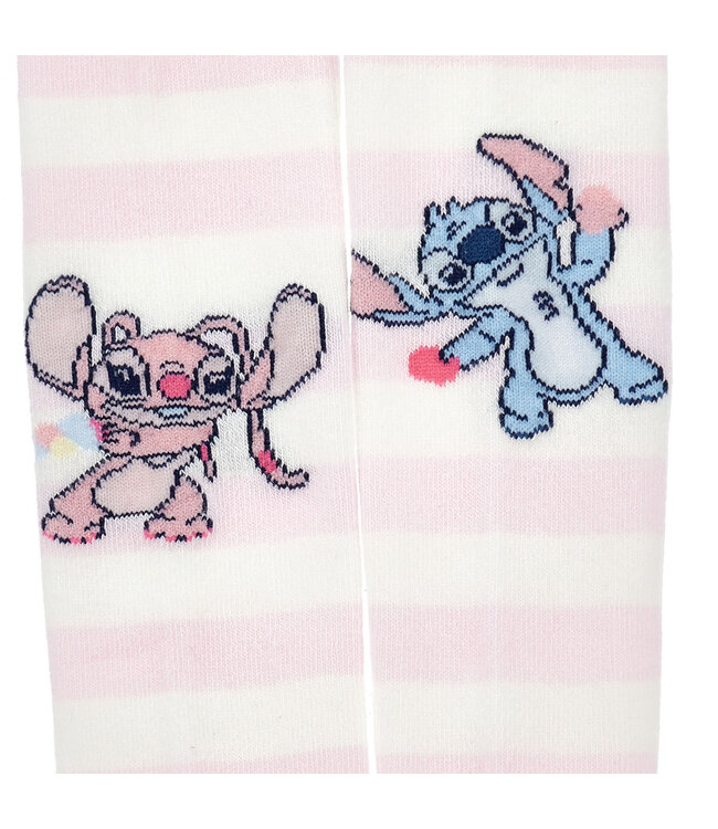 Monnalisa COLLANT A RIGHE CALDO COT Panna+FairyTale