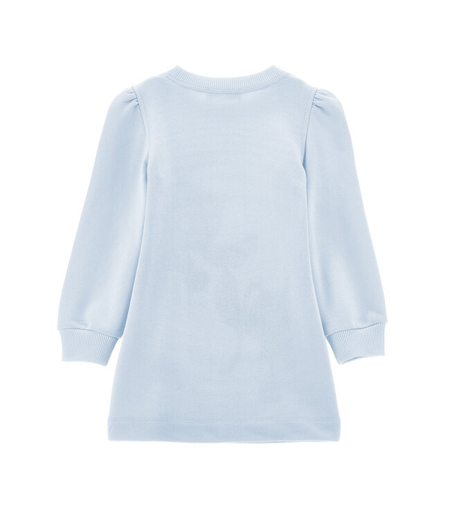 Monnalisa ABITO AVVITATO FELPA COTO Celeste