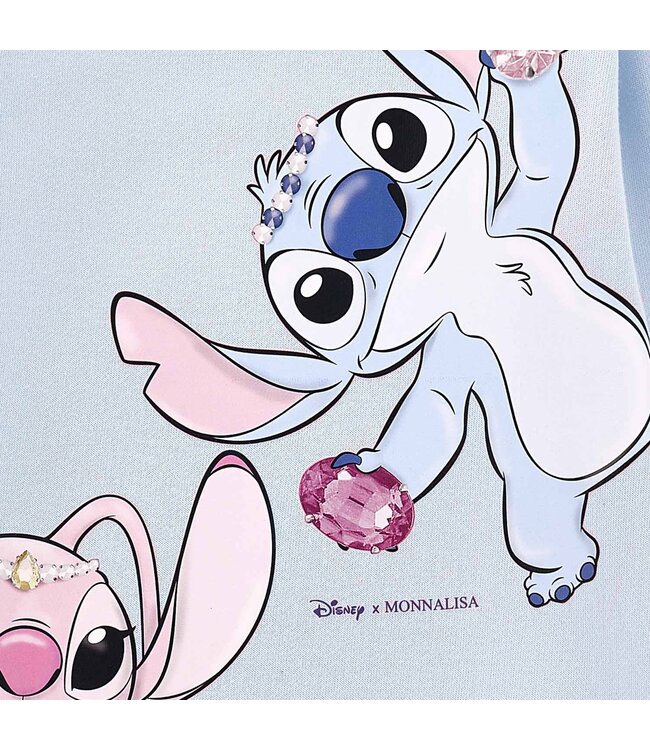 Monnalisa ABITO AVVITATO FELPA COTO Celeste