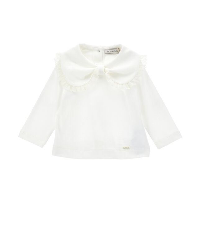 Monnalisa T-SHIRT FASHION JERSEY DI Panna