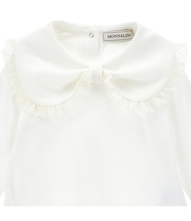 Monnalisa T-SHIRT FASHION JERSEY DI Panna