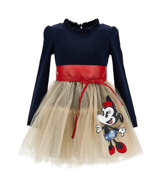 Monnalisa ABITO LA DOLCE VITA JERSE Blu Scuro