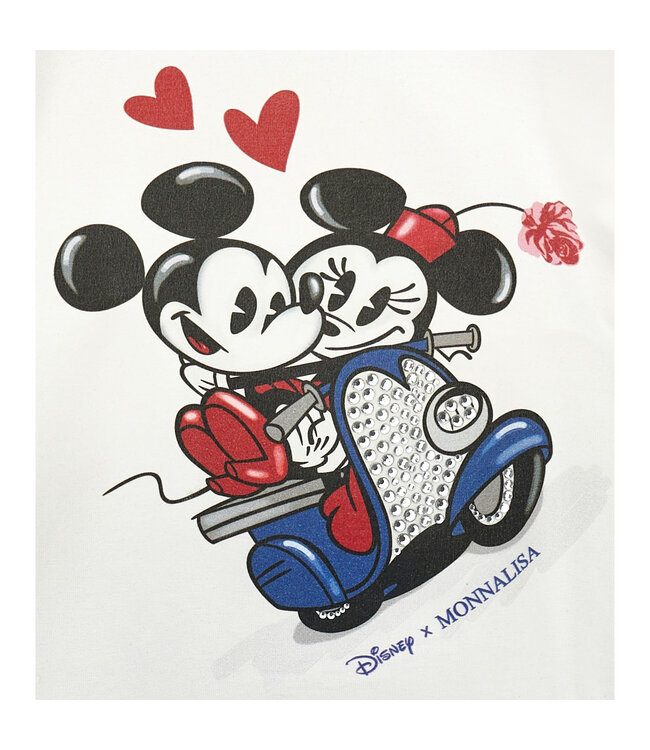 Monnalisa MAXI T-SHIRT+LEGGINGS JER panna+blu