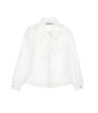 Monnalisa CAMICIA MINA JERSEY DI CO Bianco