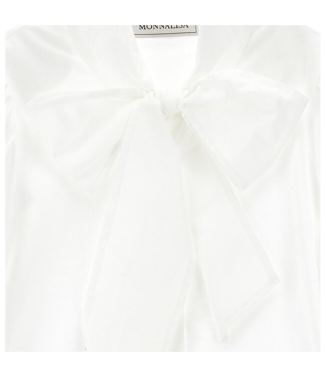 Monnalisa CAMICIA MINA JERSEY DI CO Bianco