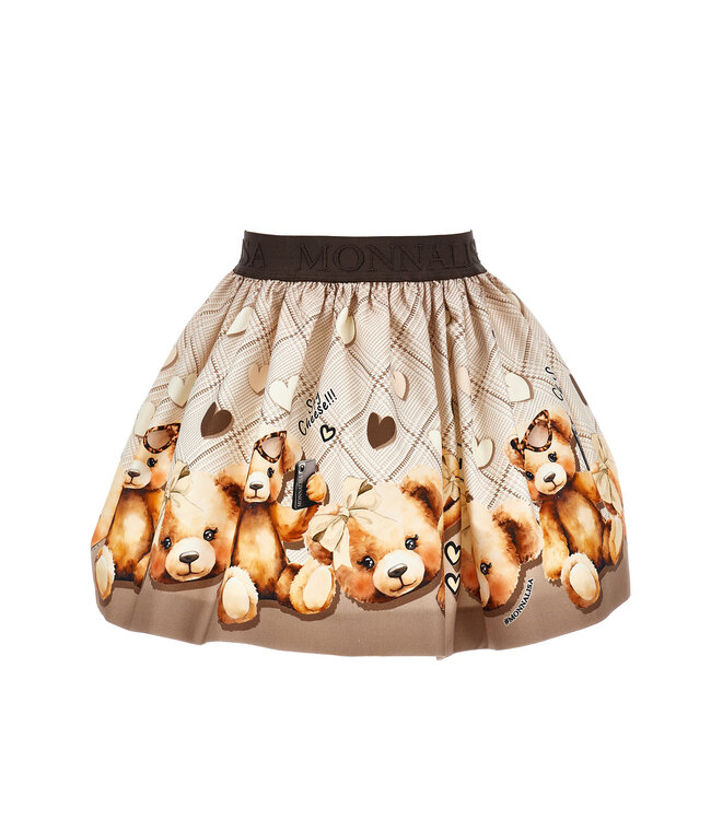 Monnalisa GONNA ST.ORSETTI GABARDIN Panna +marrone