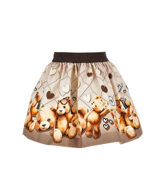 Monnalisa GONNA ST.ORSETTI GABARDIN Panna +marrone