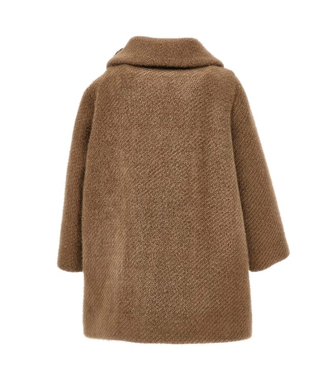Monnalisa CAPPOTTO C/FIORE PANNO TE Taupe