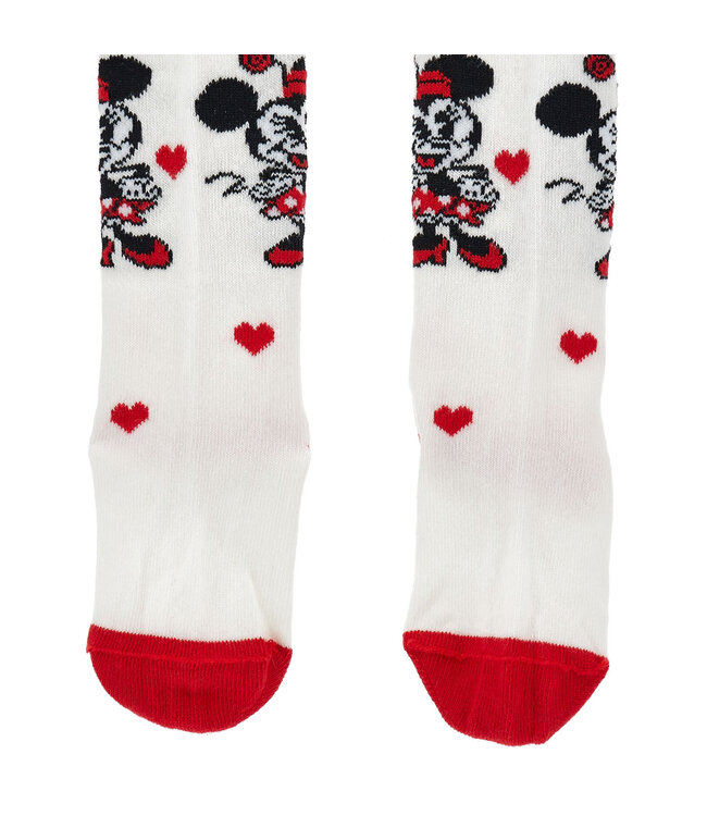 Monnalisa COLLANT CUORI CALDO COTON Panna+Rubino