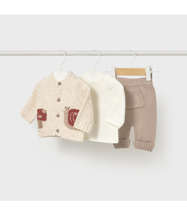 Mayoral Long knit 3-piece trouset set 2571_002