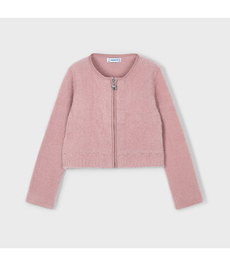 Mayoral Knit faux fur cardigan  4310_076