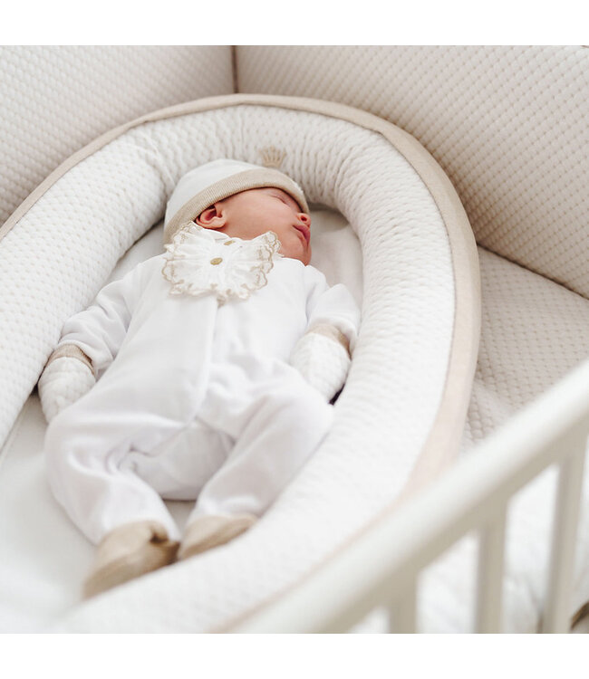 First white/beige velvet rompersuit 9903120_0135