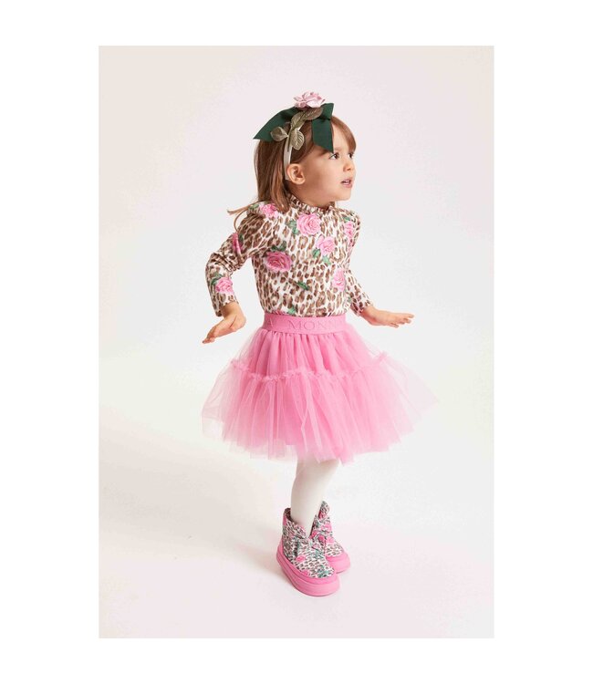 Monnalisa GONNA TUTÙ TULLE MANO SET Rosa Peach