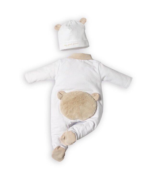 First FO rompersuit fur teddy bear on backside 6113119_0135 white-beige