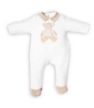 First BO B rompersuit LONDON teddy  6103126_0135 white-beige