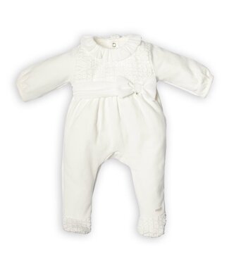 First BO G rompersuit bow COUTURE 6103103_02 off white
