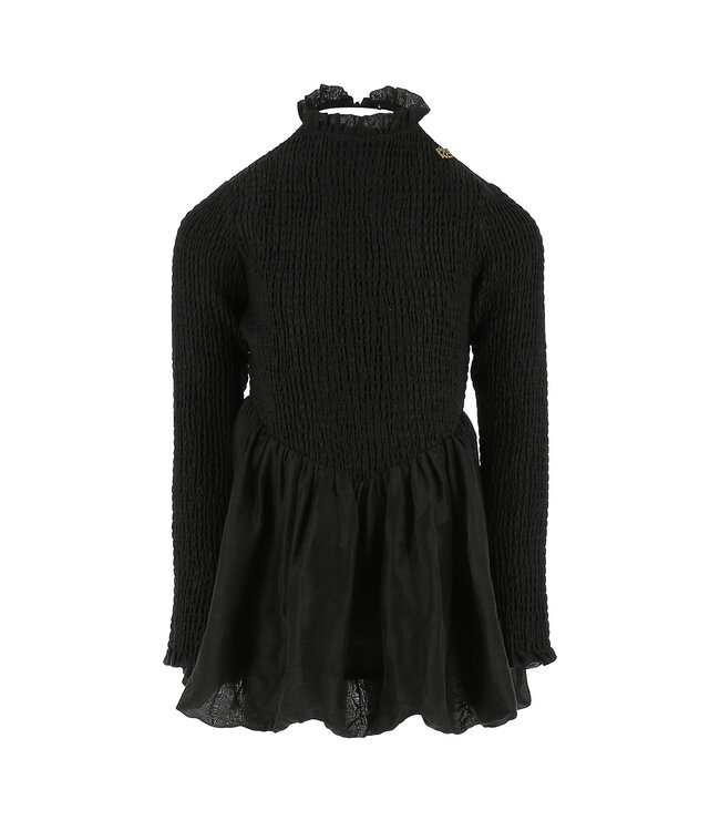 Pinko ABITO LUPETTO PUNTO SMOCK E CHARM NERO KFAB026.C.TV095.N000