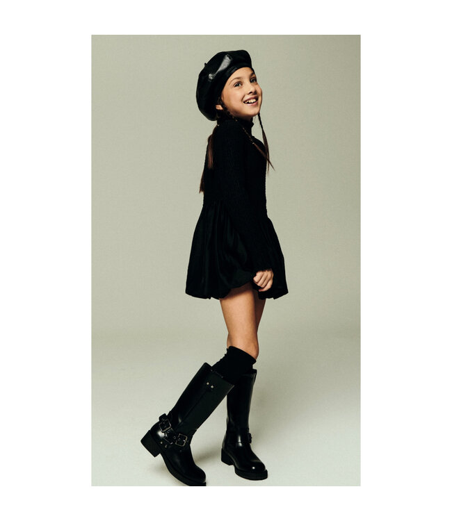 Pinko ABITO LUPETTO PUNTO SMOCK E CHARM NERO KFAB026.C.TV095.N000