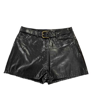 Pinko SHORTS IN ECOPELLE CON FIBBIA PINKO NERO KFBE008.C.PE017.N000