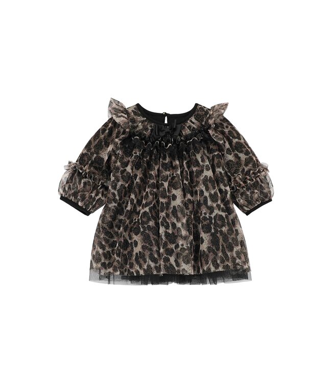 Angels Face NADIYA BABY LEOPARD DRESS BLACK