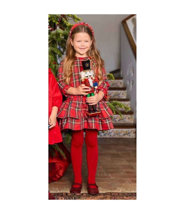 Tutto Piccolo Dress & Tights - Red 3243w25