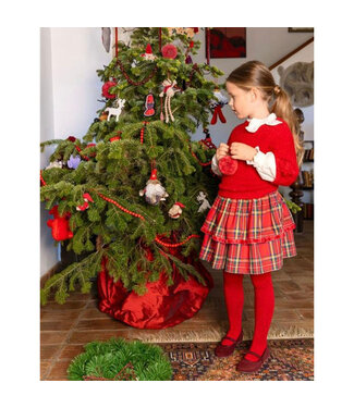 Tutto Piccolo Jumper & Skirt & Tights - Red 3857w25