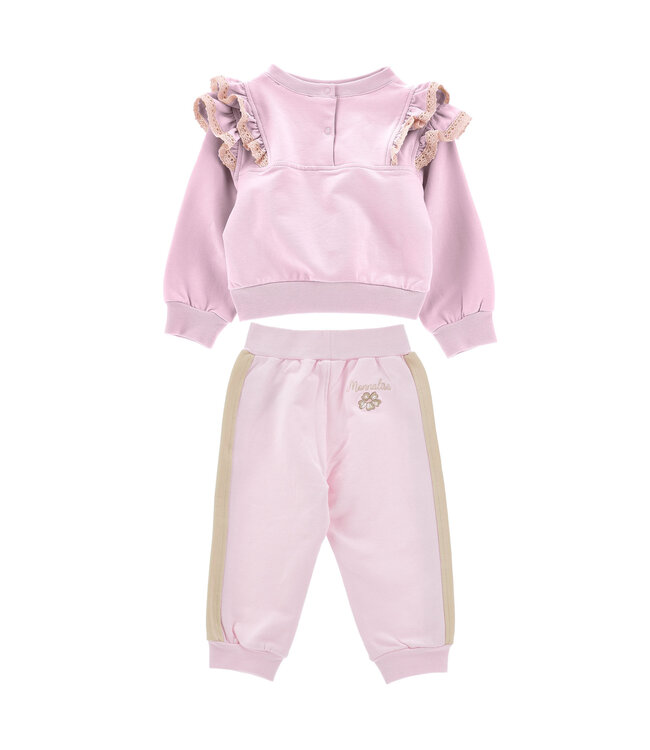 Monnalisa FELPA APERTA+ JOGGER FELP 39G506NP_7007_0090